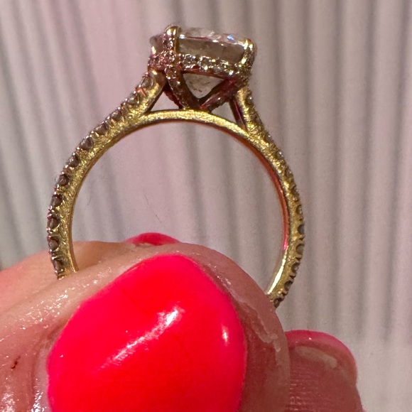 Beautiful engagement ring and eternity band gold size 7 moissanite - Picture 13 of 17